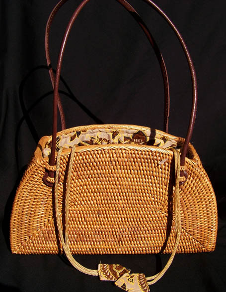 "Cutie" Handbag-Cutie handbag, batik lining, woven bag, Bali Handbag, Unique straw handbags, Quality handbag,