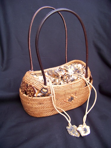 "Coco Petite" NB06-Bali basket bag, hand weave bag, basket tote, 