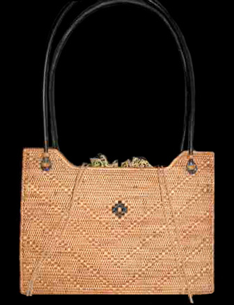 "Classic" Tote-Straw satchel handbag