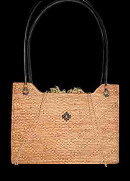 "Classic" Tote-Straw satchel handbag
