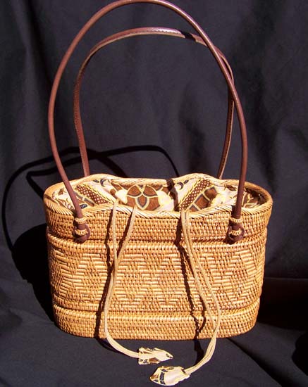 "Going Places"-woven, basket bag, batik, straw bag
