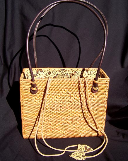 "Chic"-Bali bag, chic, classy, basket weave, woven bag, Bali Handbag, Unique straw handbag