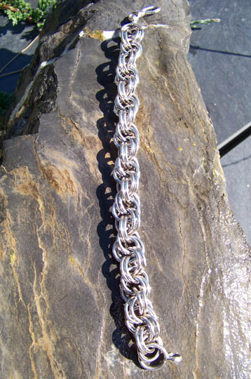 "Chained Melody" Bracelet-Sterling silver bracelet, charm bracelet